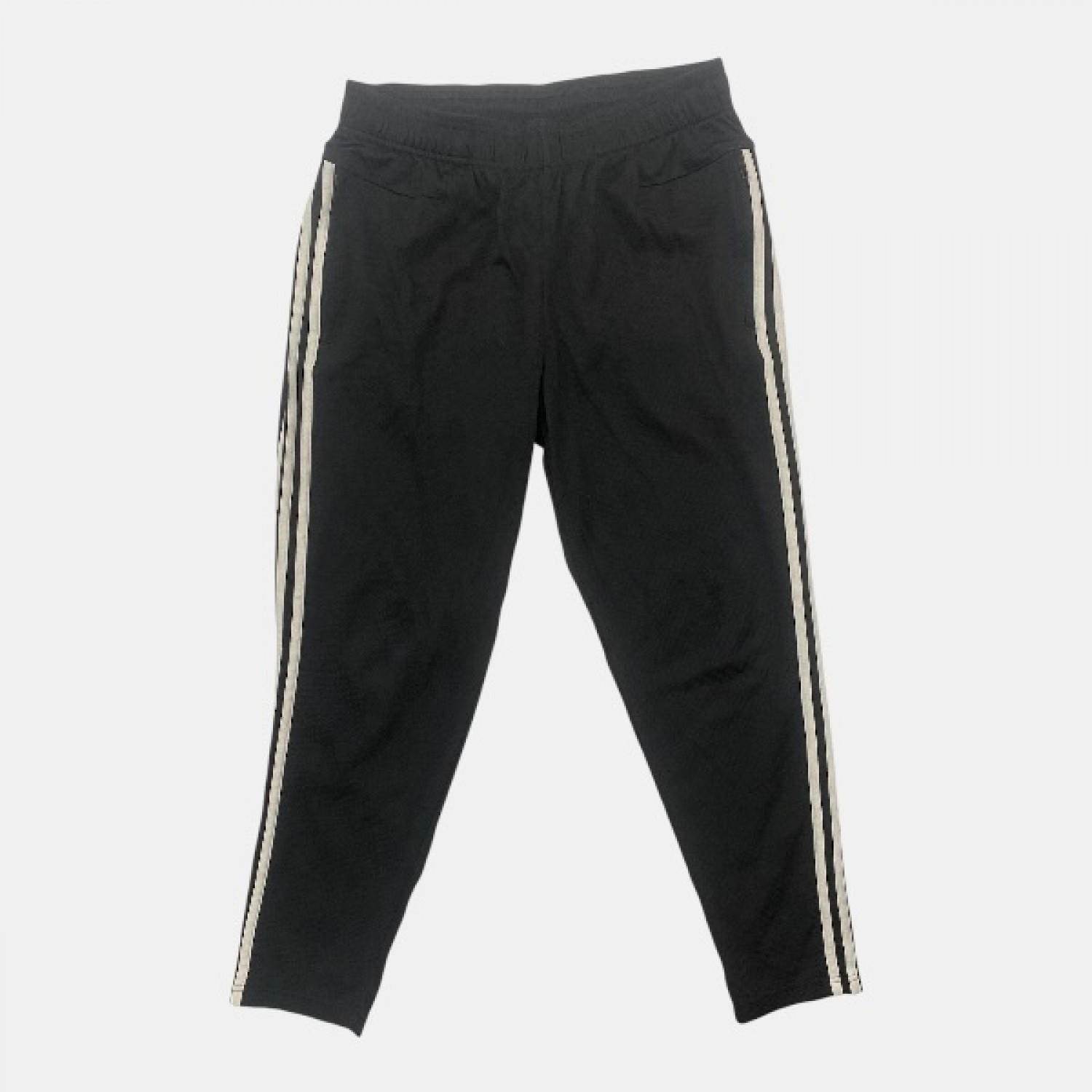 Adidas Training Pants Black 3-Stripes XL Pre Owned